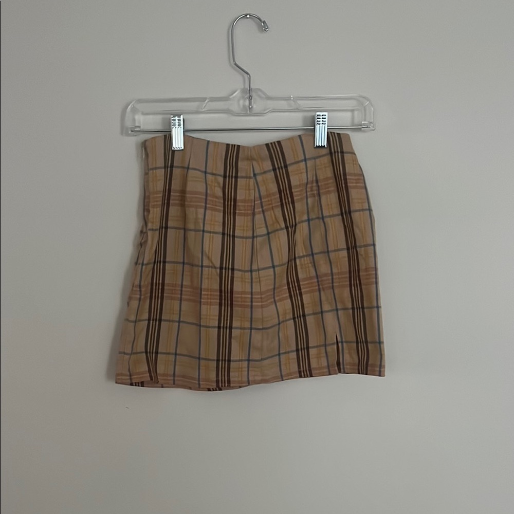 Plaid Tan Skirt